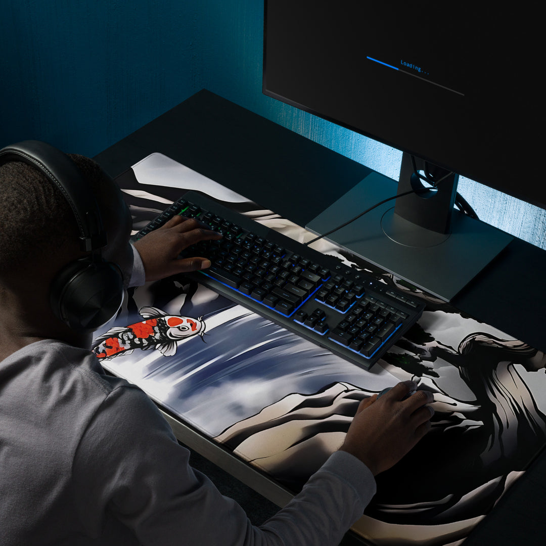 Gaming Pad XL - Koi Against The Waterfall