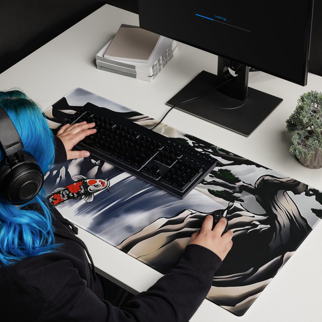 Gaming Pad XL - Koi Against The Waterfall